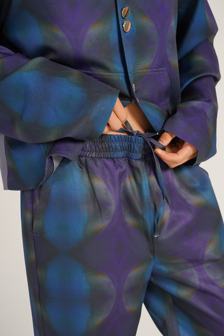 Mo printed Triplet Cargo Trousers in Fiyins Print