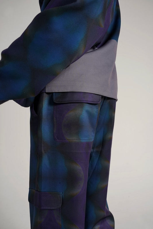 Mo printed Triplet Cargo Trousers in Fiyins Print
