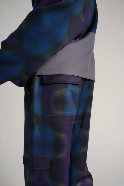 Lowo Long Collar jacket - Fiyins Print